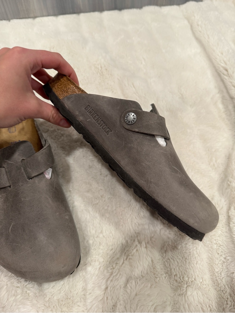 Birkenstock Boston Oiled Leather Clog iron - Picture 9 of 10